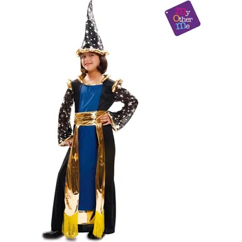 Karnevalový kostým Dětský kostým čarodějnice zlatá Velikost: 4-6 roků