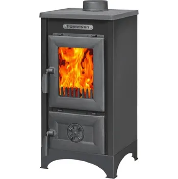 Krbová kamna Hosseven Hosseven, krbová kamna na TP 9008 mini černá, 7,09 kW, průměr 130 mm