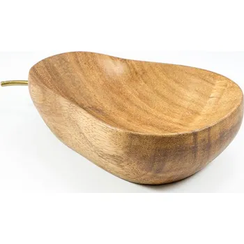 Nákupní košík Mitra Bali Dřevěná miska hruška z Bali, 15 cm