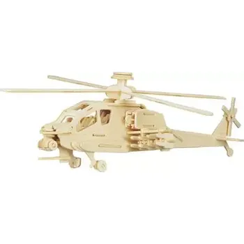 3D puzzle Woodcraft construction kit Woodcraft Dřevěné 3D puzzle vrtulník Apache