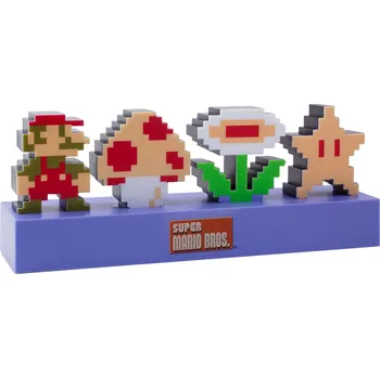 Lampička Stolní dekorativní zvuková lampa Super Mario: Bros ikony (šířka 30 cm)