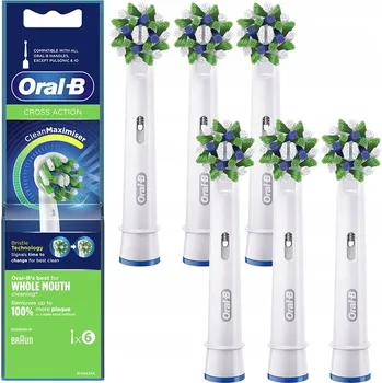 Elektrický zubní kartáček Náhradní Hlavice k zubním kartáčkům Oral-B Cross Action 5 kusů