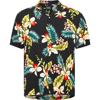Pánská košile Pánská košile letní 51147 NORTH potisk květy krátký rukáv 5XL - 8XL NORTH ODE-NO-51147-0099 - 5XL