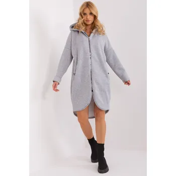 Dámská mikina Šedá mikina s kapucí RV-