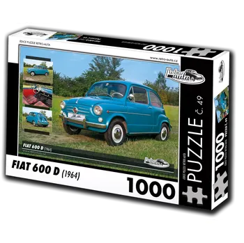 Puzzle RETRO-AUTA FIAT 600 D (1964) 1000 dílků