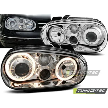 Přední světlomet SVĚTLOMETY ANGEL EYES CHROMOVANÉ pro VW GOLF 4 09.97-09.03