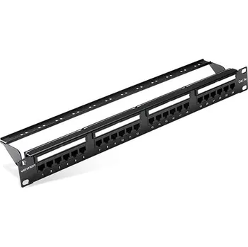 Patch panel Vention Cat.5E UTP 24 Ports Keystone Patch Panel Black
