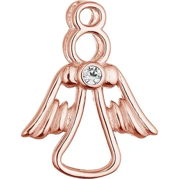 Přívěsek Pozlacený růžový přívěsek anděl se zirkonem 14047.1