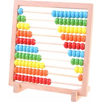 Dřevěná hračka Dřevěné Barevné POČÍTADLO školní ZA4448