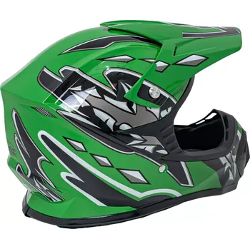 Helma na motorku zelená enduro motokrosová helma