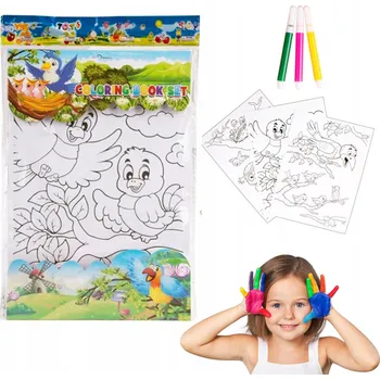 omalovánky OMALOVÁNKY SE ZVÍŘATY 3 OBRÁZKY 3 FIXY VZORY Velikonoce ZAJÍČEK KUŘE