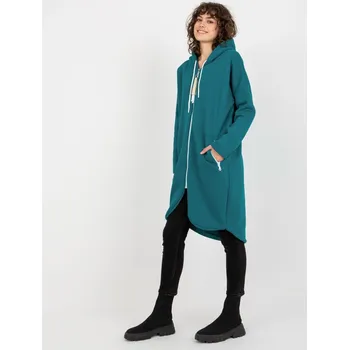 Dámská mikina Mořská modrá dlouhá mikina s kapucí RV-