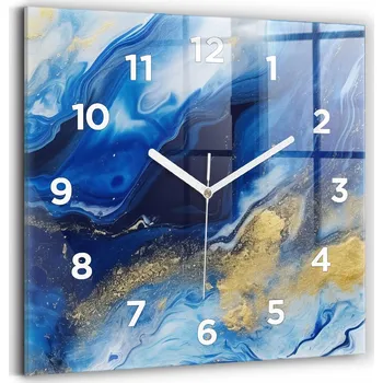 Hodiny Nástěnné hodiny Wallfluent, odstíny modré, 30 cm