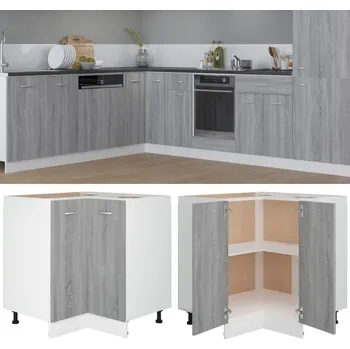 Kuchyňská linka zahrada-XL Kuchyňská linka "Lyon" šedá sonoma 75,5x75,5x81,5 cm, z umělého dřeva 815583