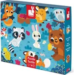 Hmatové puzzle JANOD Lesní zvířátka 20 dílků