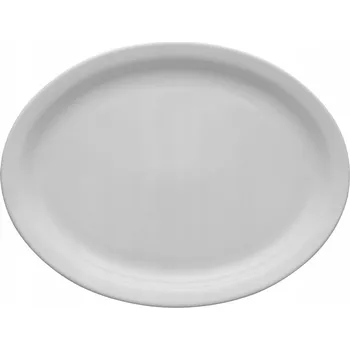 Talíř Oválný servírovací talíř Lubiana Ameryka bílý 33 cm