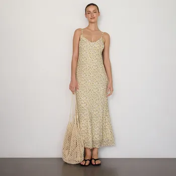 Dámské šaty Reserved - Vzorované maxi šaty - tělová - XQ231-02X - XQ231-02X-S