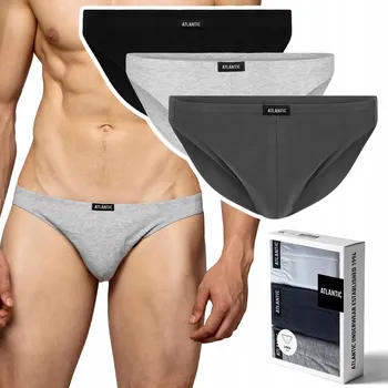 Slipy Pánské slipy 3 PÁRY mini ATLANTIC 3BMP-230 - XXL