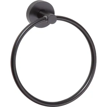 Držák na ručník SAPHO X-ROUND BLACK držák ručníků kruh, černá mat