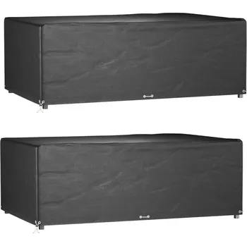 Krycí plachta Plachty na zahradní nábytek 2 ks 12 oček 213x132x75 cm obdélník IM_3155351