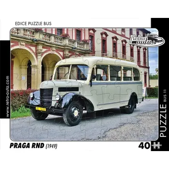 Puzzle RETRO-AUTA BUS č.11 Praga RND 1949 40 dílků