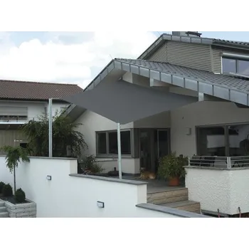 Krycí plachta Sluneční plachta 4x napínací lanko, PES 280 g/m², antracit 300x400x400 cm