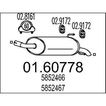 Tlumič výfuku Zadní tlumič výfuku MTS 01.60778
