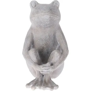Zahradní dekorace Zahradní dekorace Sedící žába I, 21,5 x 17 x 30,5 cm, šedá
