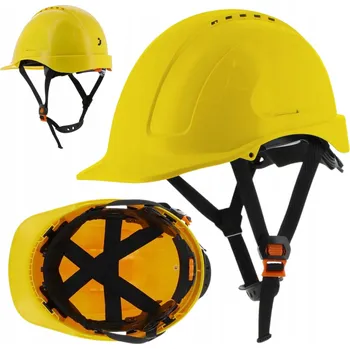 Pracovní přilba OCHRANNÁ PŘILBA BOZP PRACOVNÍ PŘILBA ABS ODVĚTRÁVANÁ PRO PRÁCI NA STAVBĚ ŽLUTÁ