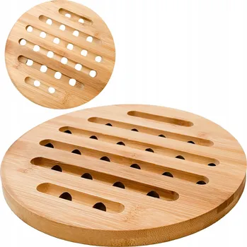 Hrnec PODLOŽKA POD HRNCE HRNEC pánve BAMBUSOVÁ přírodní kulatá silná 20cm