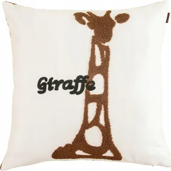 Dekorativní polštářek POVLEČENÍ NA DEKORAČNÍ POLŠTÁŘEK 45x45 ŽIRAFA ZOO DO POKOJE LOŽNICE OBÝVACÍHO POKOJE
