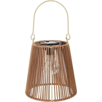 Lucerna Solární kovová lucerna Natura, 18 x v.21 cm, hnědá