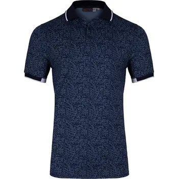Pánské tričko Kjus Men Spot Printed Polo S/S 50, Atlanta Blue, pánské