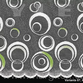 Záclona Tylex záclona Kruh zelený v.100 cm (Záclona v metráži)