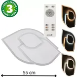 Designové led stropní svítidlo Avide Levy XL 55cm 65W 5360lm CCT dálkové ovládání, 3 roky