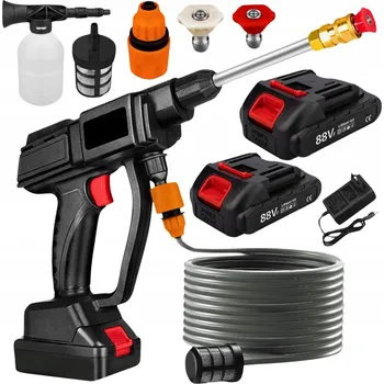 Vysokotlaký čistič Myjka Ciśnieniowa Bezprzewodowa Myjka 2 akumulátorová POŘÁDNÁ černá