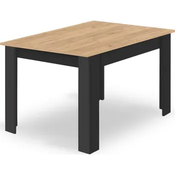 Jídelní stůl Jídelní stůl MADO černý s deskou v dekoru dub artisan 120x80cm