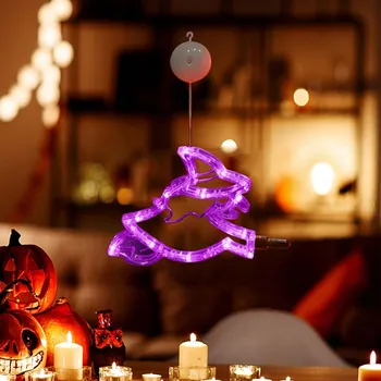 Vánoční dekorace Vánoční okenní osvětlení na Halloween Dekorativní Závěsná Čarodějnice