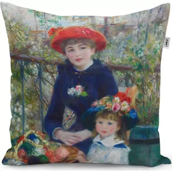 Polštář Dekorační polštář Dvě sestry (Na Terase) - Pierre-Auguste Renoir - Sablio - 50x50 cm