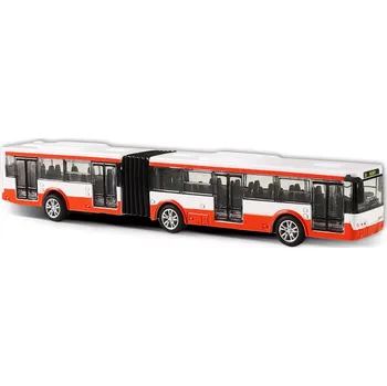 autíčko Rappa Kovový autobus červený 18 cm