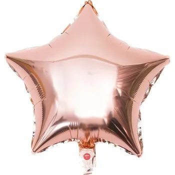 Balónek BALÓNKY Hvězda rose gold 45 cm zlatě růžová