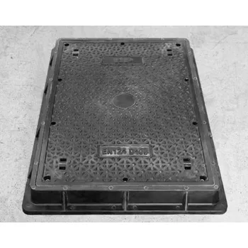 poklop MIDAS Poklop D400 do 40 t DN 600x900 hran.VODOTĚSNÝ, kompozit,H=100mm,OD 770x1070mm,uzamykatelný