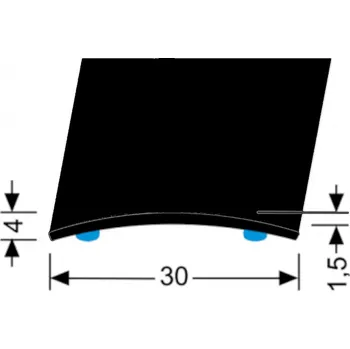 přechodová lišta Přechodová lišta černá 30 mm černá Délka: 2700 mm
