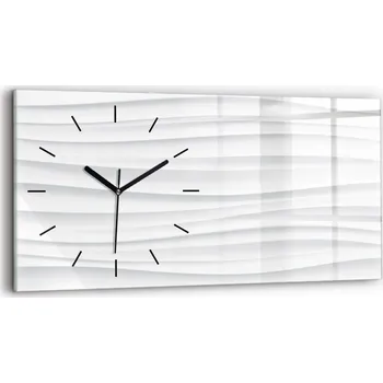 Hodiny Nástěnné hodiny kulatý dekorativní klasické kuchyňské 60x30 cm Vlny textura