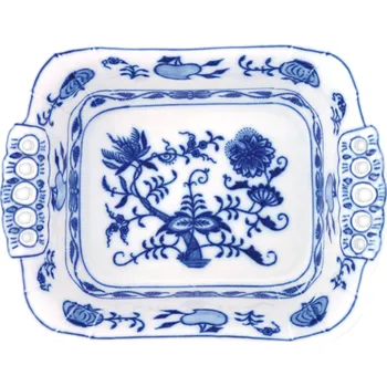 Jednorázové nádobí Cibulák Mísa prořezávaná čtyřhranná 19cm Originál Český porcelán Dubí 2. jakost