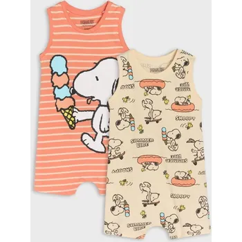 Dětská móda Sinsay - Sada 2 overalů Peanuts - broskvová - 090DZ-24X - 090DZ-24X-74