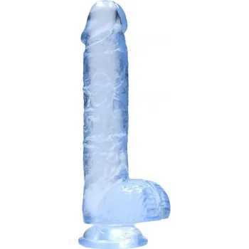 Shots REALROCK Realistic Dildo with Balls, modré