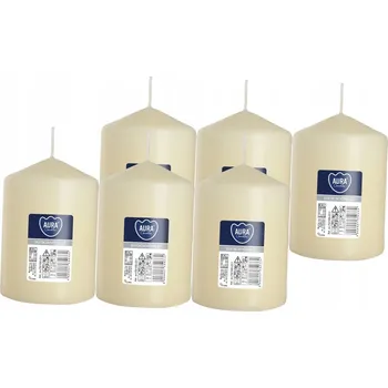 Svíčka Tradiční parafínová svíčka Bez vůně Bispol 6 ks