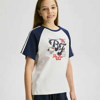 Dětská móda Reserved - Tričko Hello Kitty - tmavomodrá - 535EX-59X - 535EX-59X-U14