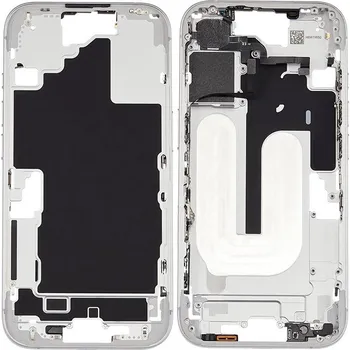 Středový rám iPhone 16 bílý + boční tlačítka IPH0884